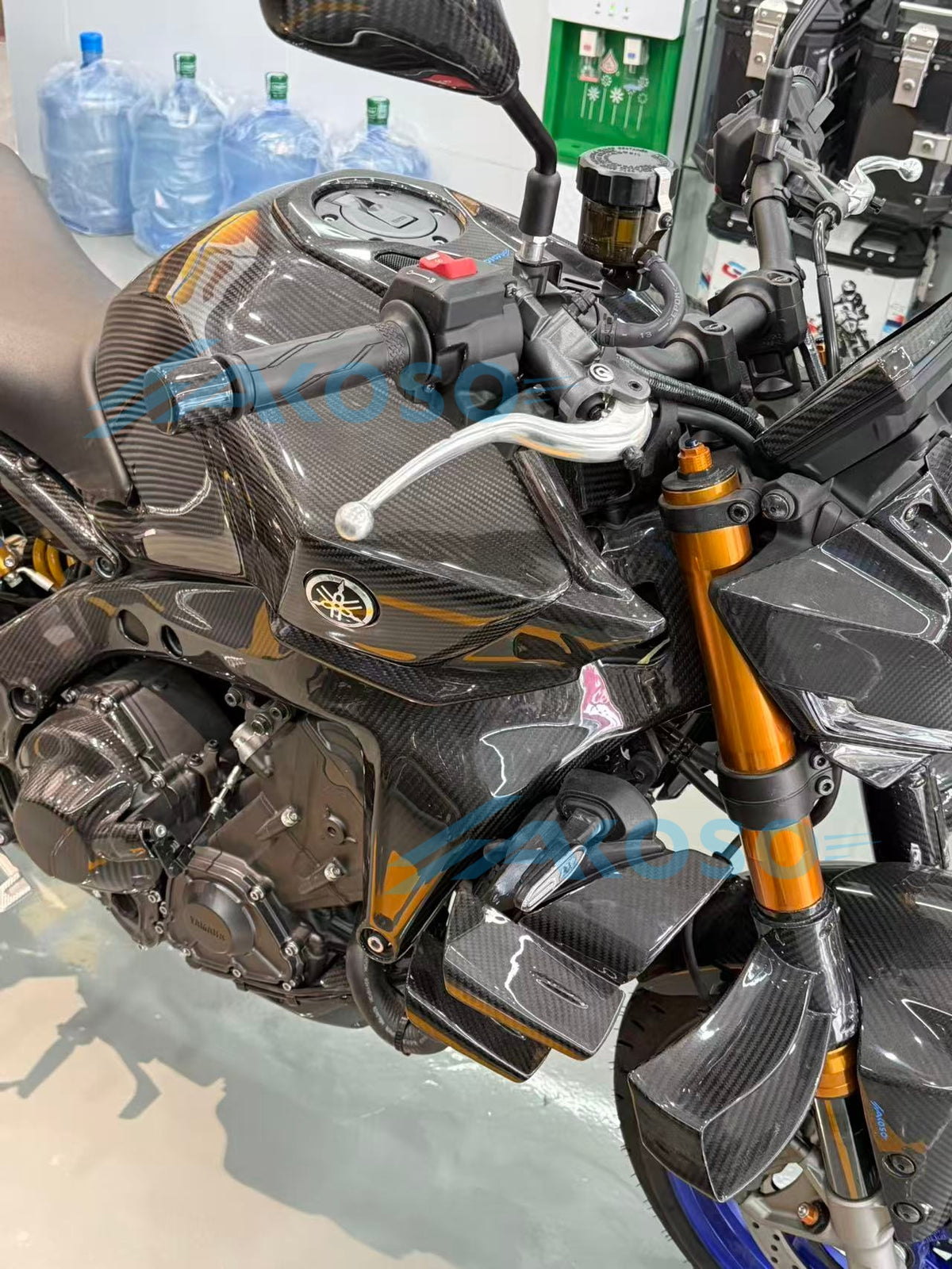 AKOSO Yamaha MT‑09 2024+ Full Carbon Fiber Fairing Kit 30 Pieces Complete Bodywork Set