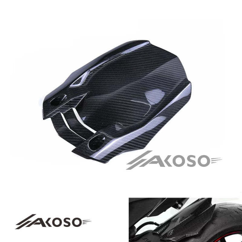 AKOSO Yamaha MT10 FZ10 2016+ / YZF-R1 R1M 2009+ Carbon Fiber Rear Hugger Cover Mudguard Modified Parts