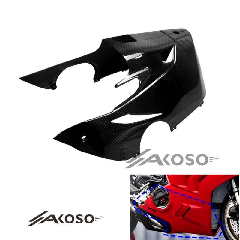 AKOSO 2018+ Ducati Panigale V4 V4S V4R Carbon Fiber Bell Mouth Lower Fairing