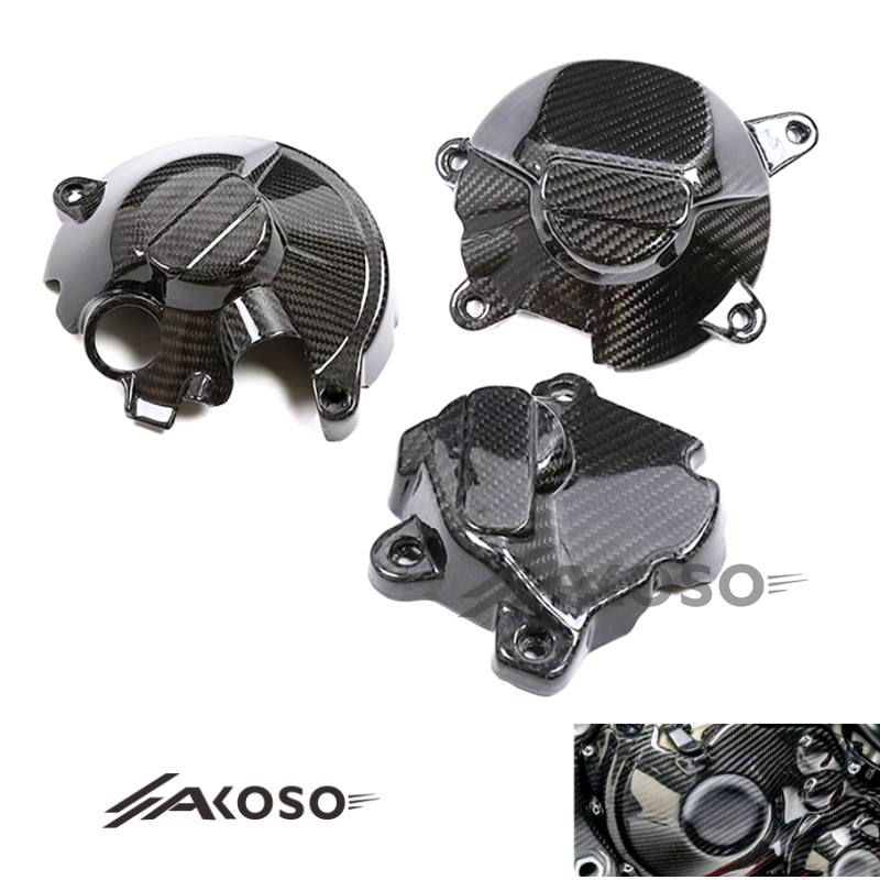 AKOSO 2021-2024 Honda CBR1000RR-R Carbon Fiber Engine Cover Protector Side Panels Motorcycle Fairing