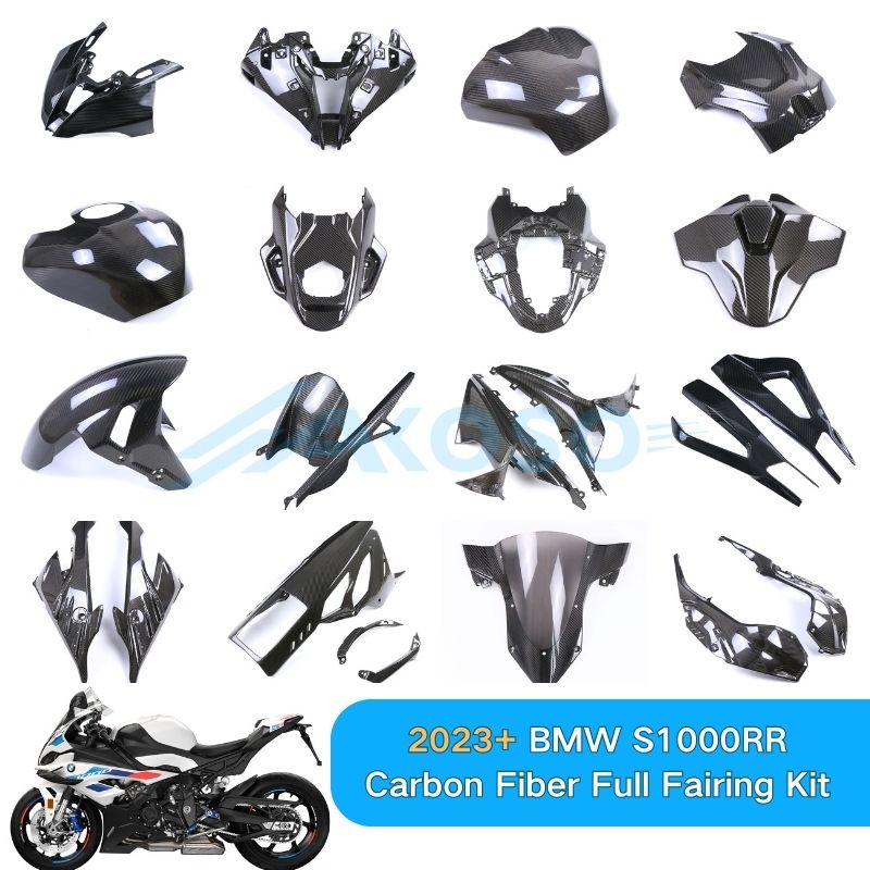 AKOSO 2023+ BMW S1000RR 100% Carbon Fiber Full Fairing Kit 25 Parts