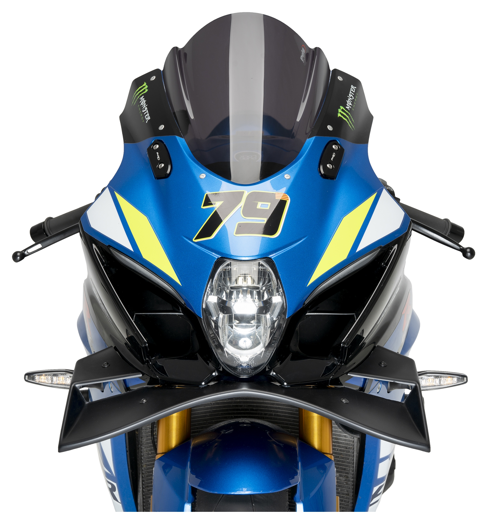 AKOSO 2017-2025 Suzuki GSXR1000 Carbon Fiber GP Frontal Downforce Spoilers Winglets