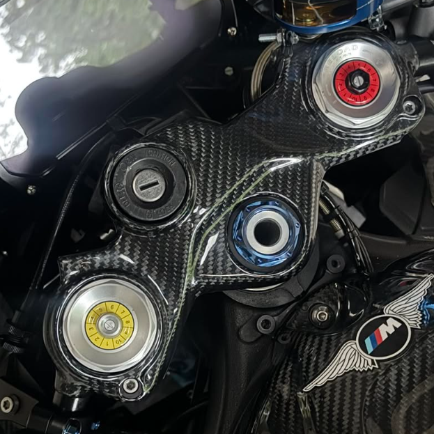 AKOSO BMW S1000RR 2019-2025 100% Dry Carbon Fiber Ultra Light Upper Top Triple Clamp Cover