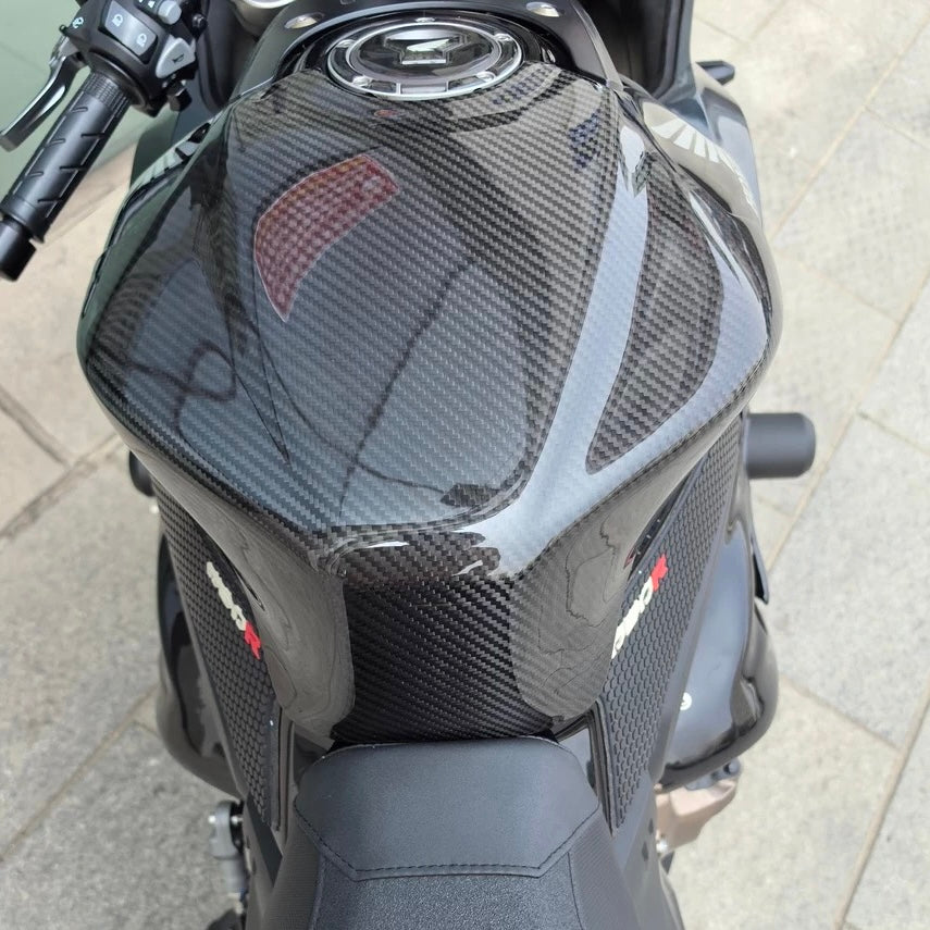 AKOSO Dry Carbon Fiber Motorcycle Fuel Tank Cover Gas Tank Fairing Co