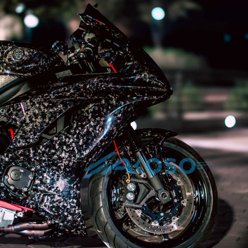 Kit de carénages latéraux avant en fibre de carbone AKOSO pour Yamaha R6 2017-2024