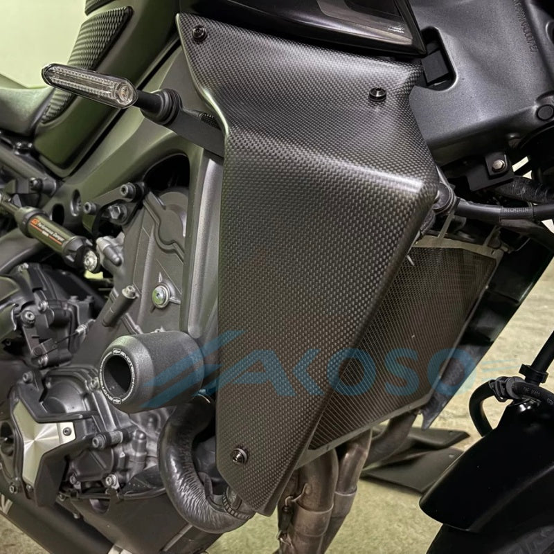 AKOSO 2021-2023 Yamaha MT09 FZ09 Carbon Fiber Winglets Side Spoilers Fixed Fairing