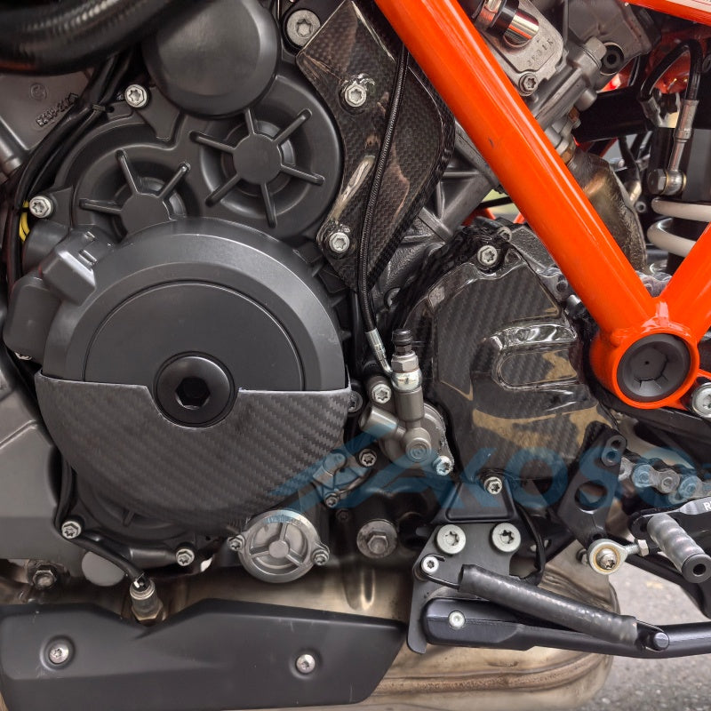 AKOSO 2017-2019 KTM 1290 Super Duke R Carbon Fiber Motorrad Zubehör Lichtmaschinenabdeckung