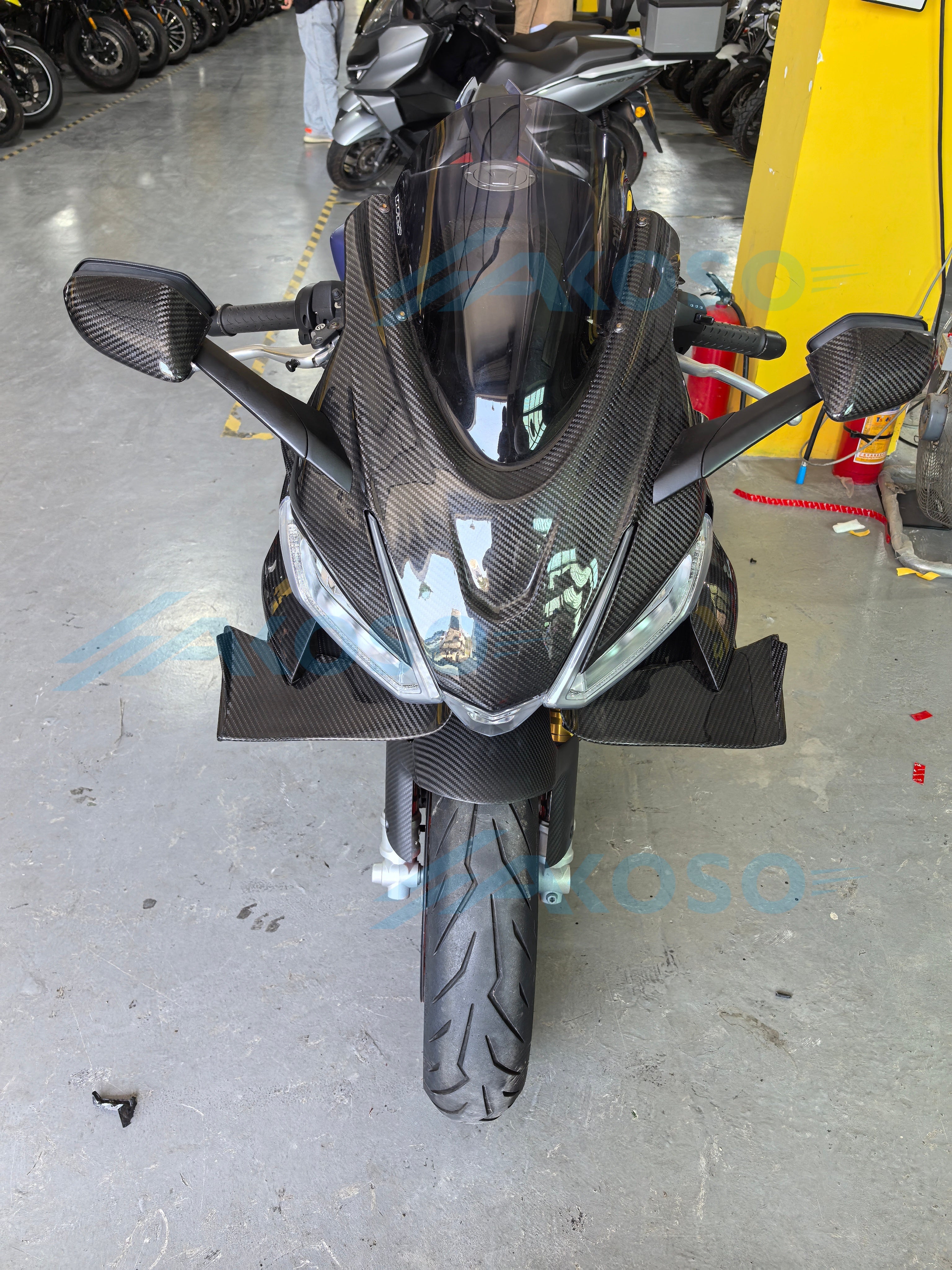 AKOSO 2020-2026 Aprilia RS660 Carbon Fiber Motorcycle Modified Rear Vi