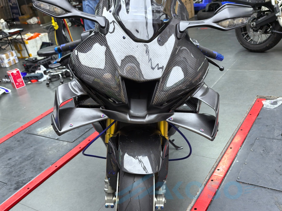 AKOSO 2023-2024 Honda CBR1000RR-R Carbon Fiber Fixed Wings Air Deflector Aerodynamic Winglets Spoiler