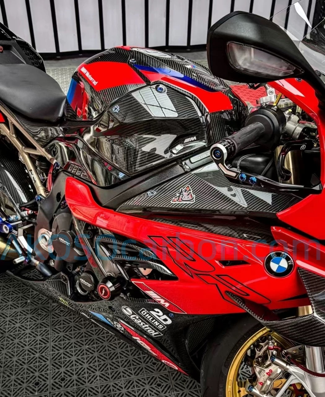 Panneaux latéraux de réservoir de carburant en fibre de carbone AKOSO 2019-2022 BMW S1000RR