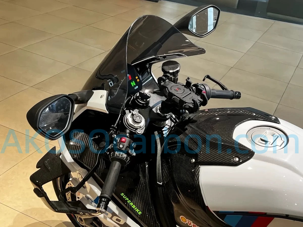 Couvercle de protection de réservoir de carburant en fibre de carbone AKOSO 2019-2022 BMW S1000RR