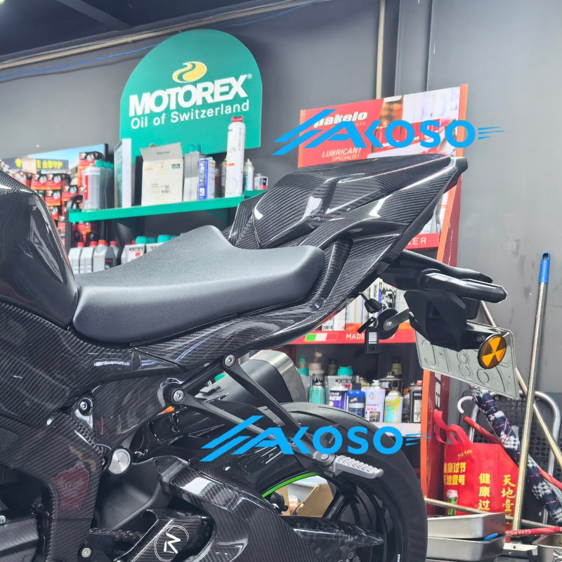 AKOSO 2024+ Kawasaki Ninja ZX-6R Carbon Fiber Rear Seat Side Panel Cover Fairings Motorcycle