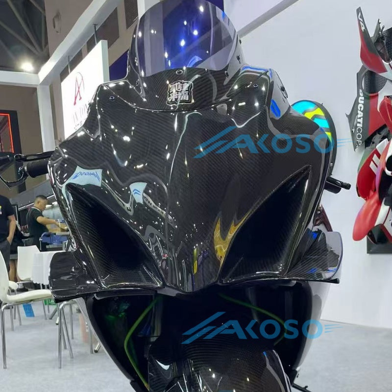 AKOSO Suzuki Hayabusa GSX1300R 2021+ Carbon Fiber Front Fairing Headlight Cover In One Piece Gen3