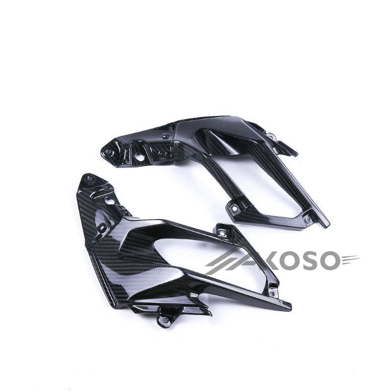 AKOSO 2018-2024 Kawasaki Ninja 400 Z400 Carbon Fiber Motorcycle Front Side Panel Spoiler Fairing