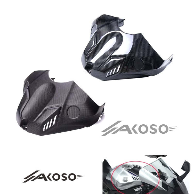 AKOSO 2020-2024 Yamaha R1 R1M Carbon Fiber Gas Tank Front Airbox Cover Fairing Cowl