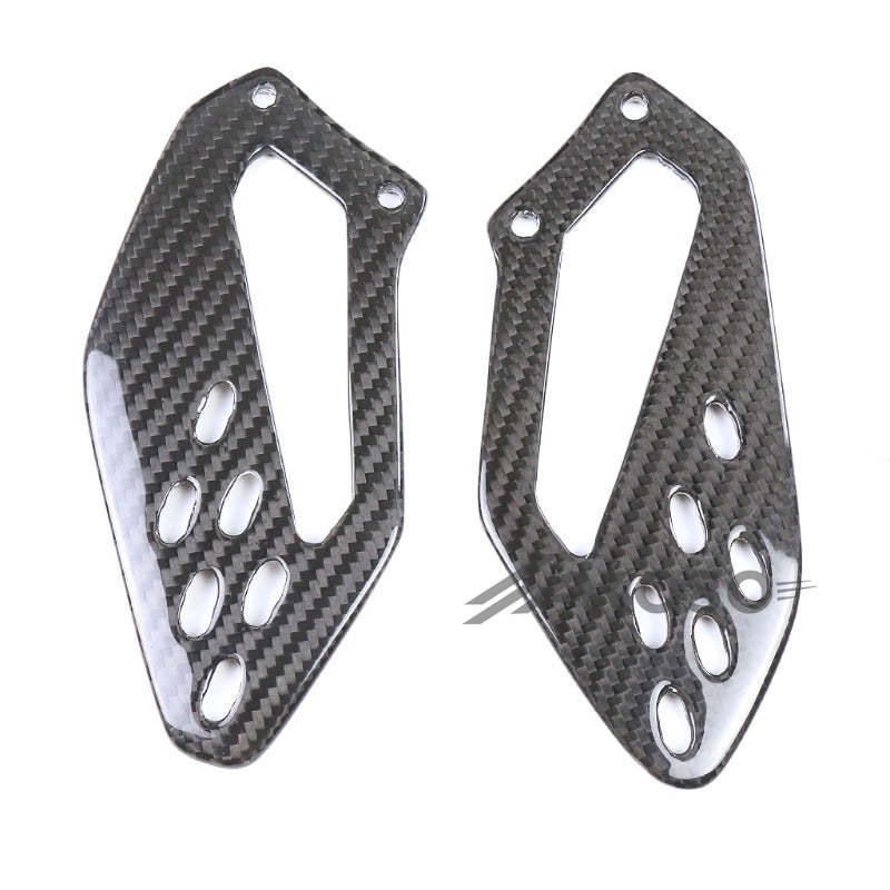 AKOSO 2009-2014 BMW S1000RR Carbon Fiber Motorcycle Foot Pegs Footrest Heel Guards