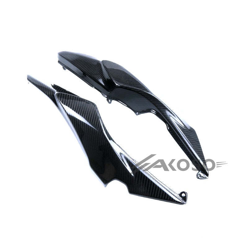 AKOSO 2014-2024 Kawasaki Ninja 650 Carbon Fiber Motorcycle Rear Seat Side Fairing Cowl Panel