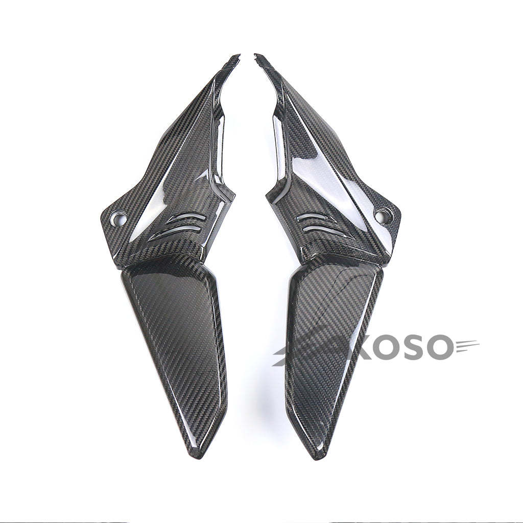 AKOSO 2019+ Honda CB650R CBR650R Carbon Fiber Fuel Gas Tank Side Panel Fairing Cover Guard Protector