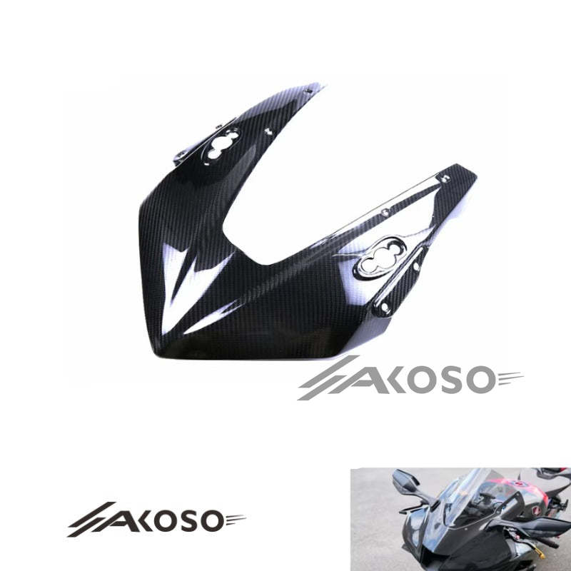 AKOSO 2017-2024 Honda CBR1000RR Carbon Fiber Motorcycle Front Upper Fairing Headlight Cowl Nose Panel