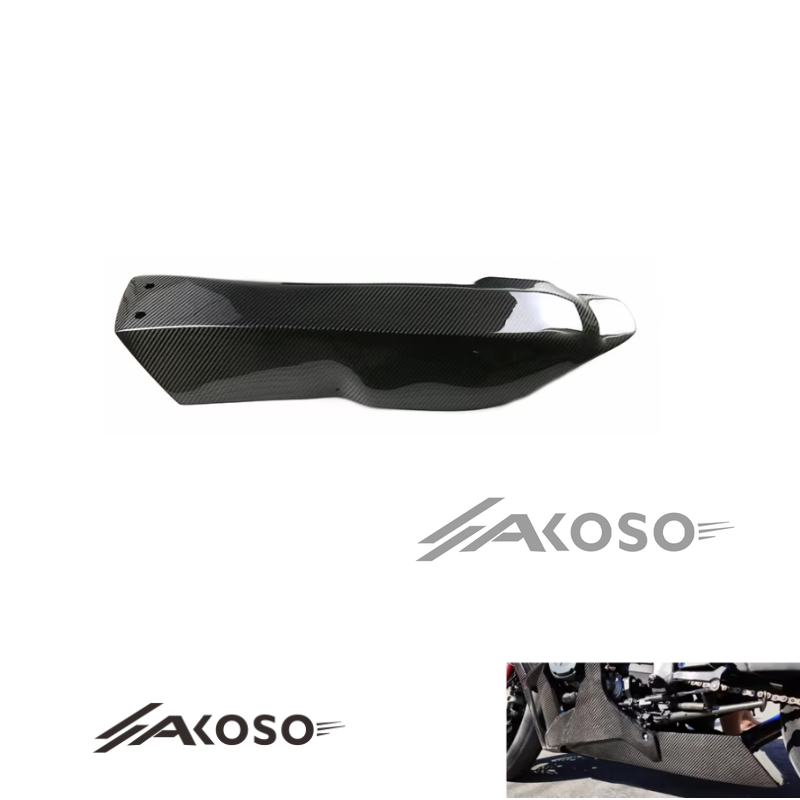 AKOSO 2016-2020 Kawasaki Ninja ZX10R ZX-10R Carbon Fiber Motorcycle Accessories Lower Chassis Cover Race Belly Pan