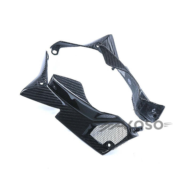 AKOSO 2014-2016 Kawasaki Z1000 Carbon Fiber Motorcycle Front Air Intake Grille Fairing