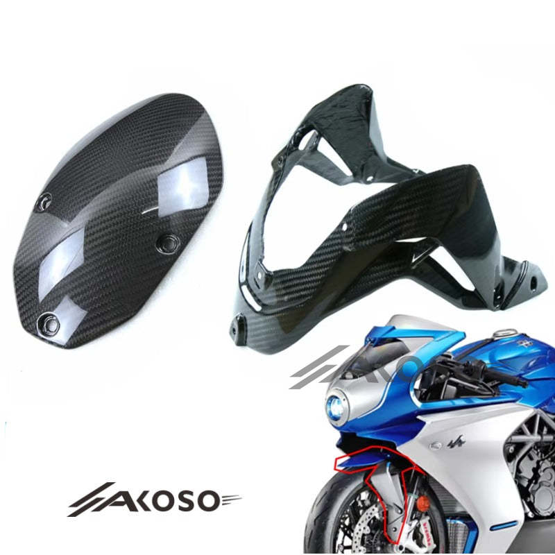 AKOSO 2020+ MV Agusta Superveloce 800 Carbon Fiber Motorcycle Front Mudguard Fender Fairing