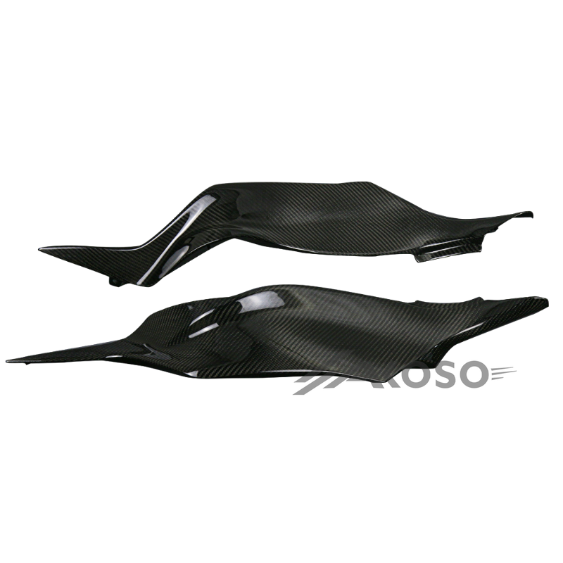 AKOSO 2019+ Kawasaki Ninja ZX-6R Carbon Fiber Fuel Tank Side Panels Motorcycle Fairing