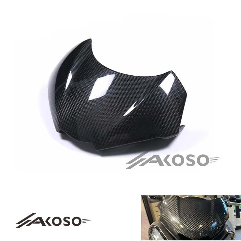 AKOSO 2016-2021 Triumph Triple 765 RS Carbon Fiber Motorcycle Front Windshield Cover