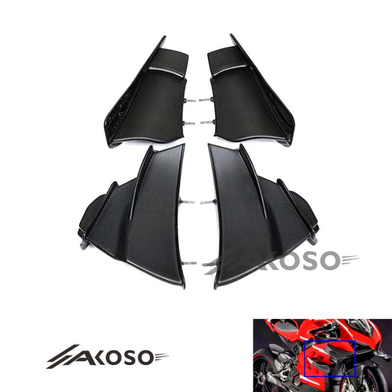 AKOSO 2018+ DUCATI Streetfighter V4 V4S Carbon Fiber Side Wing Fairing