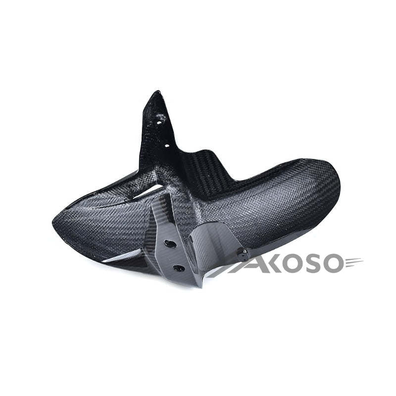 AKOSO 2020-2024 Kawasaki Ninja ZX-25R Carbon Fiber Motorcycle Accessories Front Fender Hugger Mudguard