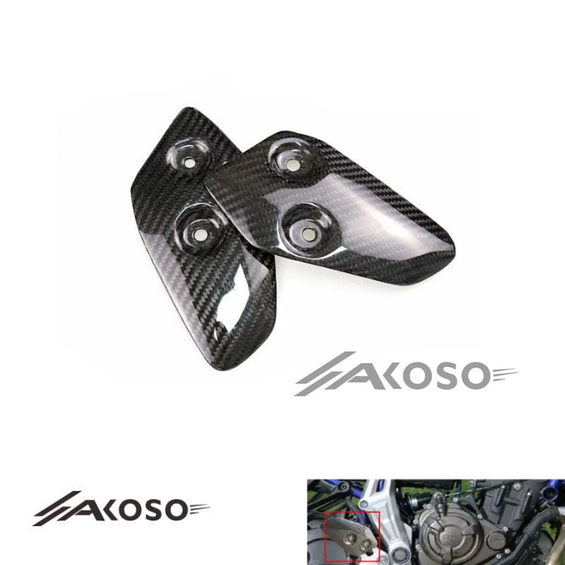 AKOSO Yamaha MT07 MT-07 2014-2017 Carbon Fiber Heel Guard Cover