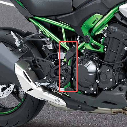 AKOSO 2025+ Kawasaki Z900 / Z900 SE  Carbon Fiber Frame Covers Rear Footpeg Side Cover