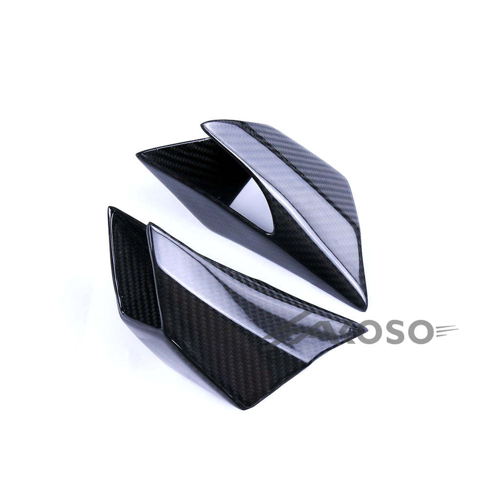 AKOSO 2019+ Honda CBR650R CB650R Carbon Fiber Fixed Wind Wing Flow Front Fairing Side Spoiler Winglet