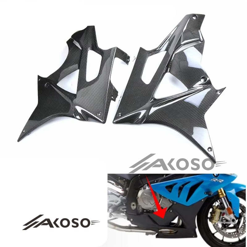 AKOSO 2009-2014 BMW S1000RR Carbon Fiber Motorcycle Belly Pan Lower Panel Cover Fairings