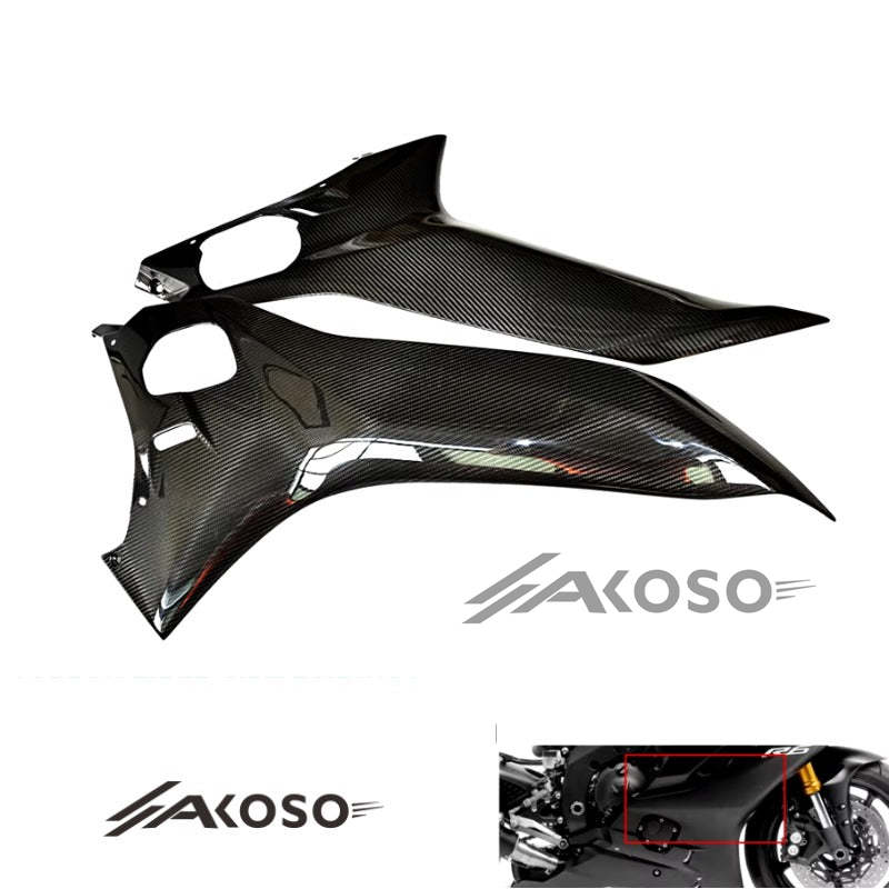 AKOSO 2017-2024 Yamaha R6 Carbon Fiber Front Body System Side Fairings Kit