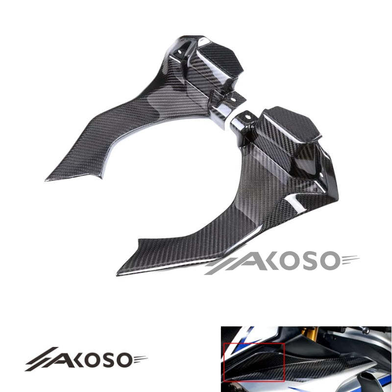 AKOSO 2015-2019 Yamaha YZF R1 R1S Carbon Fiber Motorcycle Dash Air Intake Ram Cover Fairing