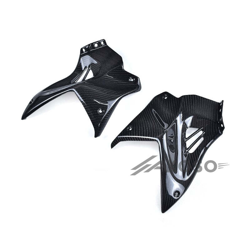 AKOSO 2015-2024 Kawasaki Ninja H2 H2R Carbon Fiber Motorcycle Accessories Front Fuel Tank Side Panel Covers