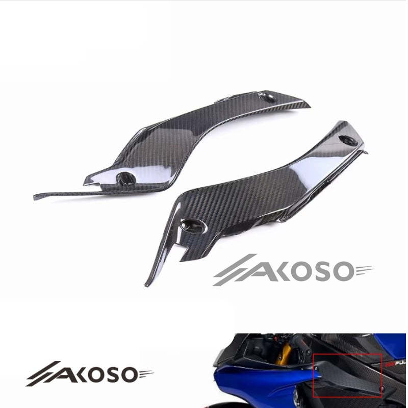 AKOSO 2015-2019 Yamaha YZF-R1 R1M Carbon Fiber Racing Motorcycle Body Upper Frame Covers