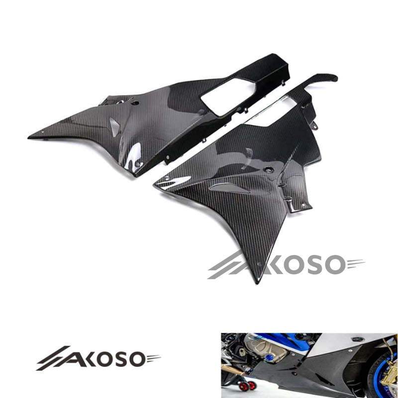 AKOSO 2015-2018 BMW S1000RR Carbon Fiber Motorcycle Lower Side Fairing