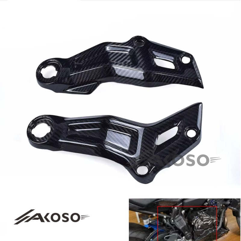 AKOSO Yamaha MT07 FZ07 2014-2022 Engine Panel Trim Carbon Fiber Frame Covers