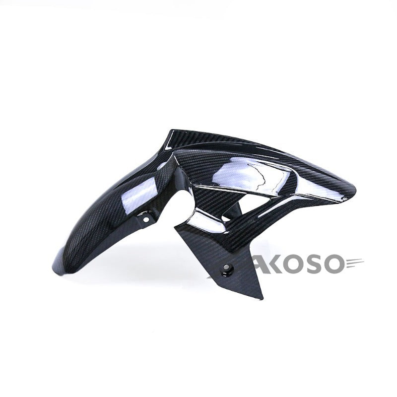 AKOSO 2018-2024 Kawasaki Ninja 400 Carbon Fiber Motorcycle Front Fairing Hugger Fender Mudguard