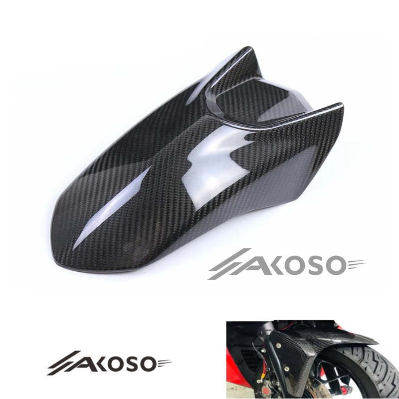 AKOSO 2016-2024 Yamaha NVX155 AEROX155 Carbon Fiber Fairing Front Tire Fender Hugger Mudguard