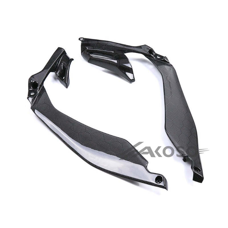 AKOSO 2014-2019 Kawasaki Z1000 Carbon Fiber Motorcycle Frame Side Panel Under Mid Cowl Fairing Fuel Tank Cover For