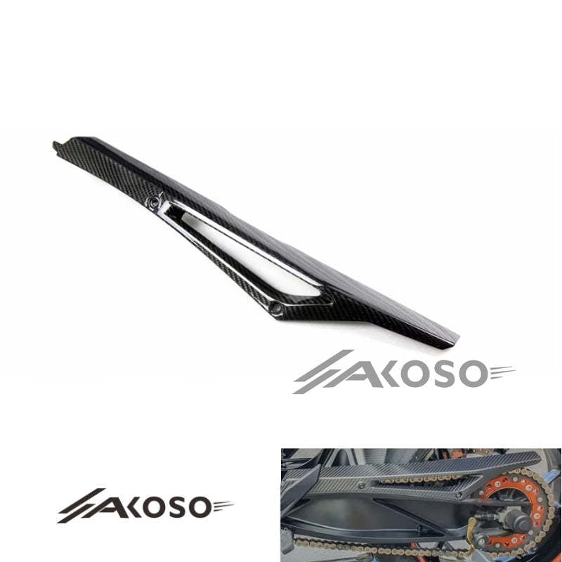 AKOSO 2018-2024 KTM 790 890 Duke Carbon Fiber Motorcycle Chain Guard Cover