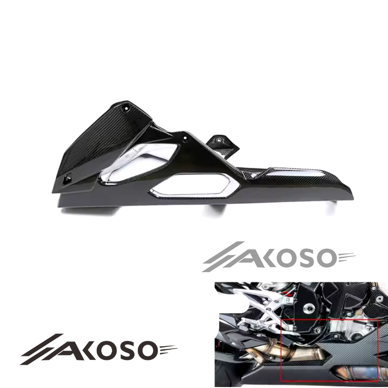 AKOSO 2021-2024 BMW S1000R M1000R Carbon Fiber Lower Bottom Belly Pan Panel Cowl Motorcycle Fairing