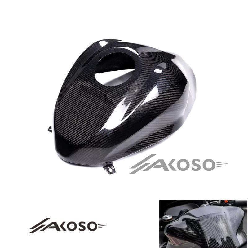 AKOSO Kawasaki Ninja ZX-25R 2020-2024 Carbon Fiber Motorcycle Accessories Full Fuel Tank Protection Cover