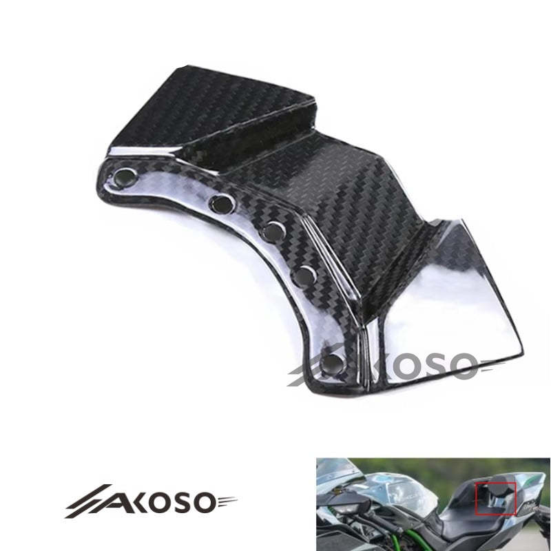 AKOSO 2015-2024 Kawasaki Ninja H2 H2R Carbon Fiber Motorcycle Rear Tail Seat Central Cover Fairing