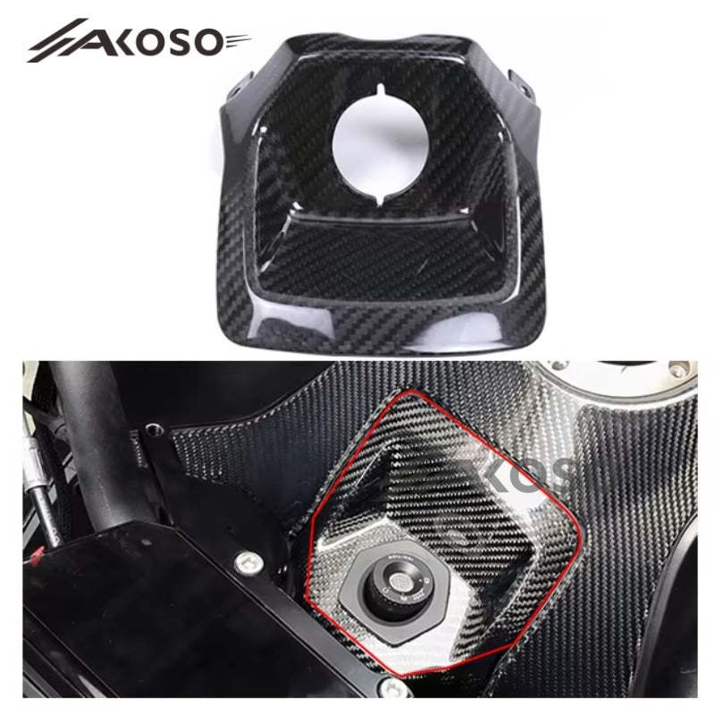 AKOSO CFMOTO 800NK 2023-2024 Carbon Fiber Accessories Motorcycle Key Switch Ignition Cover Fairing