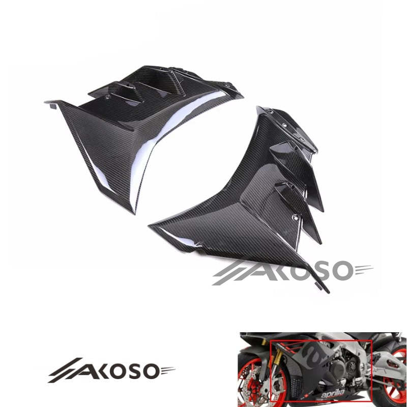 AKOSO 2021+ Aprilia RSV4 Carbon Fiber Front Headlight Lower Cover Frame Fairing