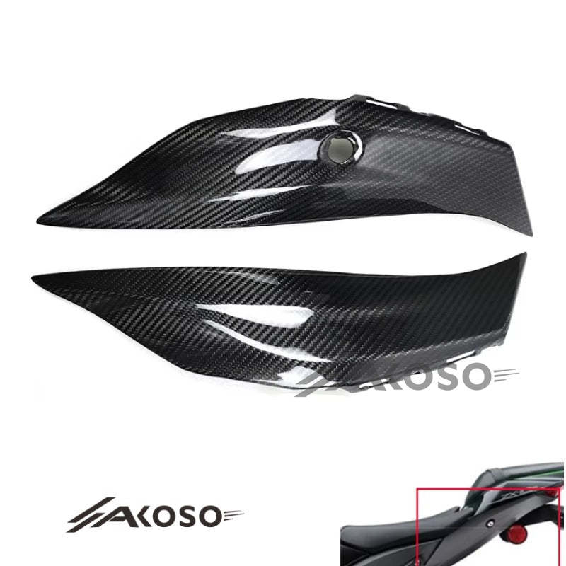 AKOSO 2016-2020 Kawasaki ZX10R ZX-10R Carbon Fiber Rear Tail Seat Side Panel Cover Fairings